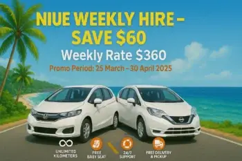 Car rental in Niue promotion